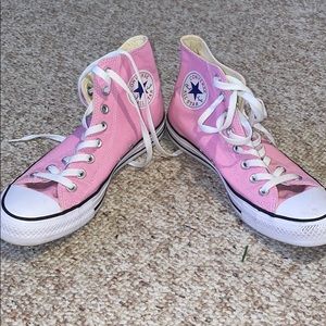Pink hightop Converse